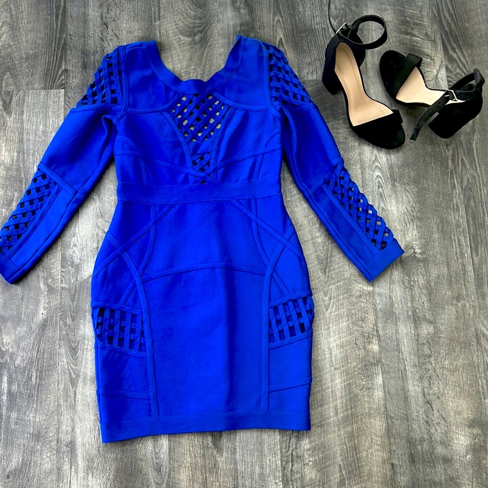 Royal blue Bodycon Dress Other items not included.
